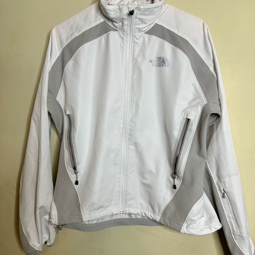 The North Face Women's Jacket Full Zip Medium White Silver